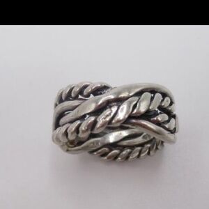 Silver Twisted Rope sz 7 Ring